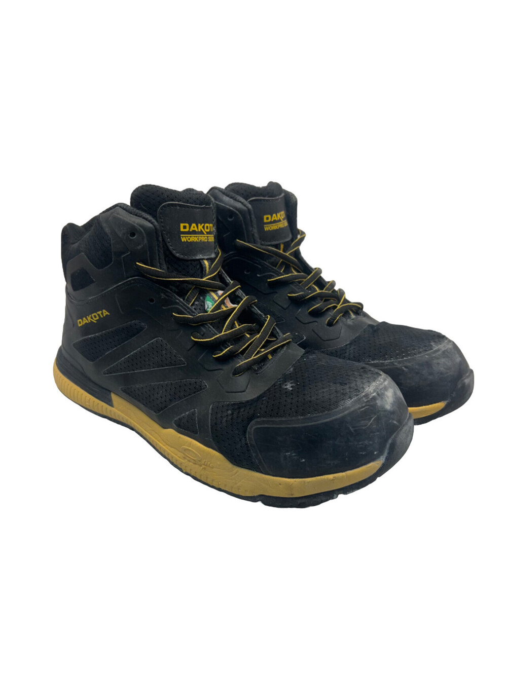 Dakota Men's Mid-Cut CTCP Athletic Safety Shoes 3822 Black/Yellow Size 11M